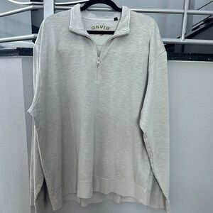 Orvis Gray Zip Up Sweater size XL